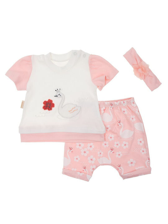 Papillon Kids Kinder Set mit Shorts Sommer 3Stück Orange