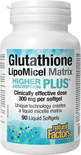 Natural Factors Glutathione Lipomicel Matrix 300мг 90 Меки капсули Natural