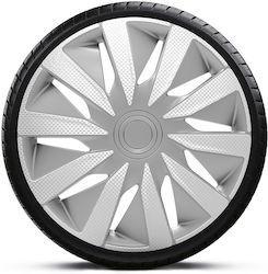 J-Tec Car Hubcaps 13 Inches 4 Pieces Gray JT-13541