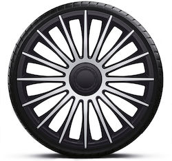 J-Tec Car Hubcaps 13 Inches 4 Pieces Silver JT-13550