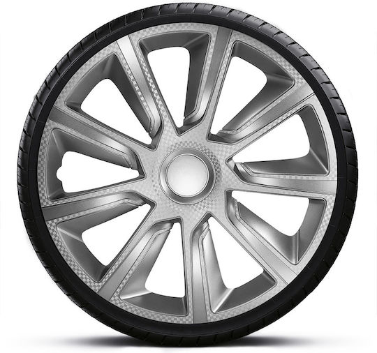 J-Tec Car Hubcap Set 16" 4pcs Gray