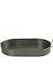Espiel Olive Metal Oval Serving Tray with Handles in Green Color 32cm TEM206 1pcs