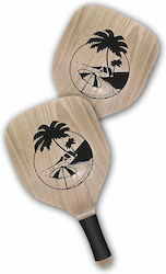 Kids Beach Rackets Set Beige 2pcs with 2 Balls