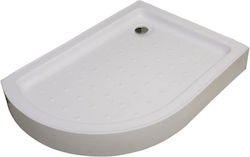 Karag Semicircular Acrylic Shower White 80x100x5.5cm