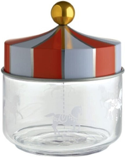 Alessi Circus Vază Utilizare Generală Cu Capac Sticlă Transparentă 500ml