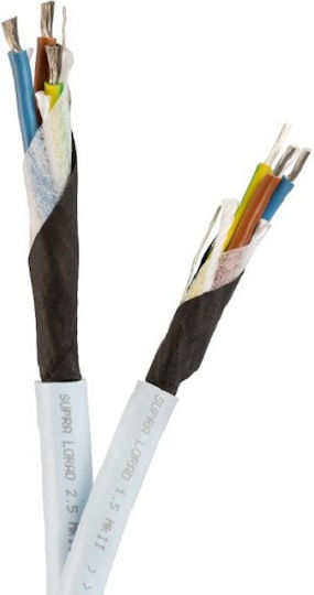 Supra Netzkabel mit Kabeleigenschaften 3x2.5mm² in Kupfer Farbe 1m Flexibles SUPRALORADKABELIOREUMA3X25MKII