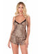 Primoda Summer Satin Babydoll Brown