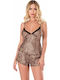 Primoda Summer Satin Babydoll Brown