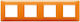 Vimar Horizontal Switch Frame 4-Slots Orange 14...