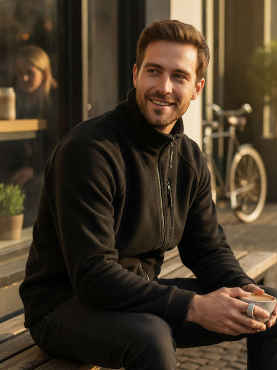 Regatta TRF532 Ανδρική Ζακέτα Fleece Μαύρη