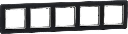 Schneider Electric Switch Frame 5 Positions in Black Color SDD362805