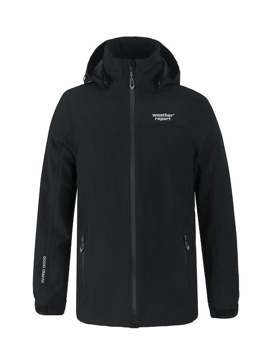 Weather Report Windbreaker Borise Jr. Jacket W-PRO 15000 - 1001 Black