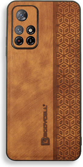 Bodycell Pattern Leather Back Cover Leather Brown (Xiaomi Note 11T/Note 11s 5G/Poco M4 Pro 5G)