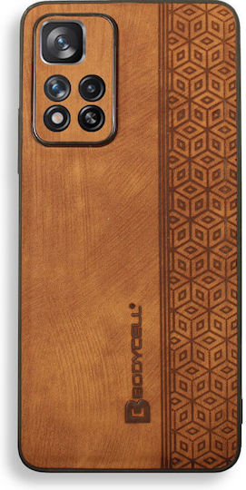 Bodycell Pattern Leather Back Cover Δερμάτινο Καφέ (Redmi Note 11 Pro+ 5G)