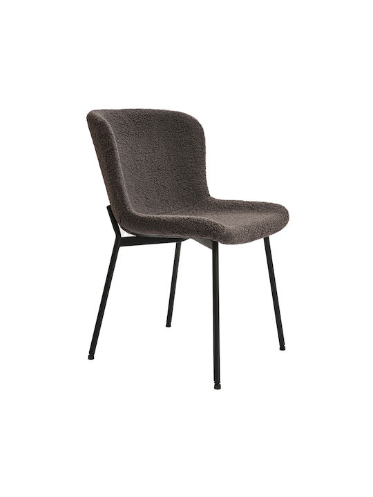 Melina Dining Room Fabric Chair Gray 48x59x80cm