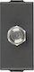 Vimar Weiblicher F-Typ Verbinder Carbon Matt Neve Up TV-Buchse in Gray Farbe 09318.CM