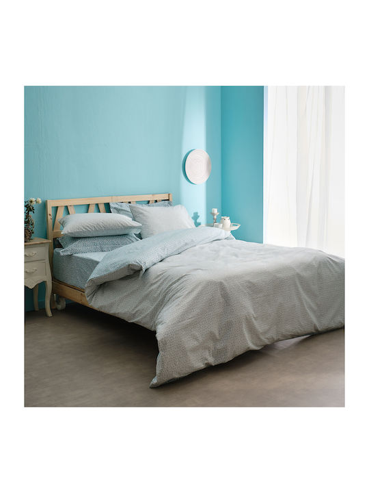 Charalambidis Textiles Duvet Cover Single 160x240 Mosaic Turquoise