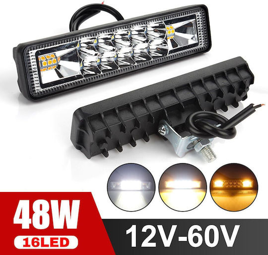 Factory Waterproof Headlights Car in Bar Shape LED 12V 48W 15cm with White Lighting 1pcs