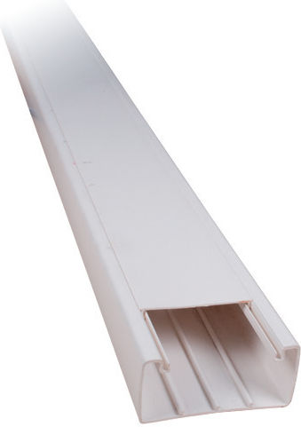 Elmark Canal de Cablu cu autocolant din Plastic Alb 2m
