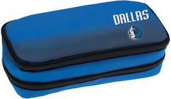 Back Me Up Nba Dallas Maverick Pencil Case with 2 Compartments Blue