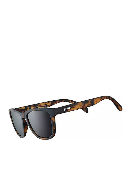Goodr Bosley's Basset Hound Dreams Unisex Sunglasses with Brown Plastic Frame and Black Lens