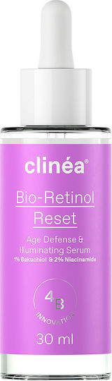 Clinea Bio-Retinol Reset Feuchtigkeitsspendend & Anti-Aging Serum Gesicht mit Bakuchiol & Niacinamid für Strahlkraft & Aufhellung 30ml