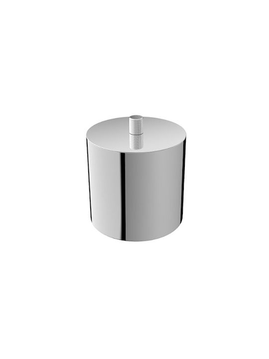 Sparke Resin Cotton/Swabs Case Countertop Silver