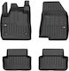 Frogum Set of Front and Rear Mats 4pcs Tray Type for Dacia Sandero 2020 Black