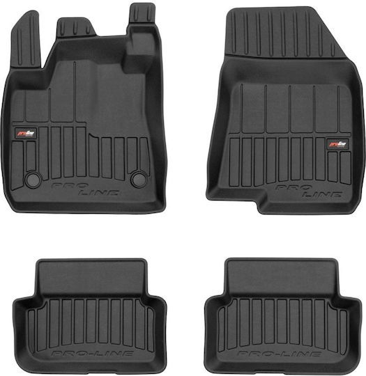 Frogum Set of Front and Rear Mats 4pcs Tray Type for Dacia Sandero 2020 Black