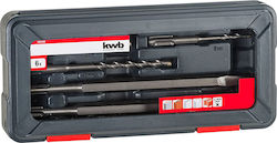 KWB Satz Spitzmeißel & Meißelmeißel & Bohrer 4 Stück