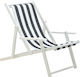Deckchairs Wooden with Beige Fabric 100x64x85cm