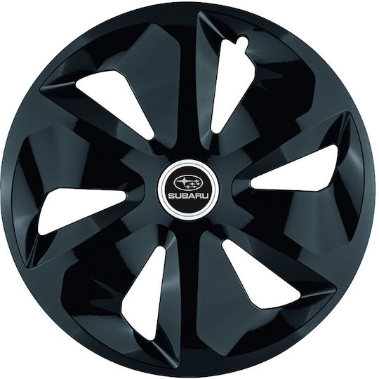 Jestic Set Capace De Roți Auto Cu Compatibilitate Subaru 4 Bucăți 15 Negru