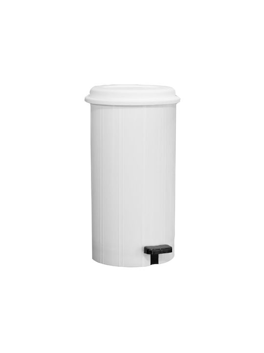 Viosarp Waste Bin Waste Plastic with Pedal White 28x28x48cm 1pcs