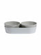 Marine Business Plastic Dessert Divided Serving Tray with 2 Slots Gray Ø27cmxY3cm 27x9x3cm 3pcs