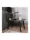 Bedside Table Gather Wooden Anthracite Walnut 50x40x55cm