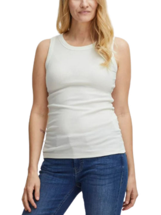 FRANSA FRHIZAMOND TOP 20612012_ECRU Women's 47% Cotton, 47% Modal, 6% Elastane