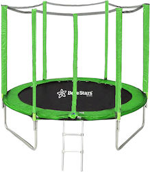 Bebe Stars Kids Trampoline 244cm with Net & Ladder Green
