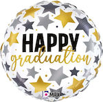 Μπαλόνι Foil Αποφοίτησης Στρογγυλό Happy Graduation Πολύχρωμο 45εκ.