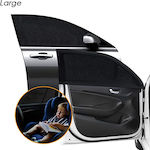 Car Side Shades Tinted Black 2pcs