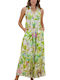 Junglerama S/L Maxi dress JUNGLERAMAS/LMAXI-WHT white