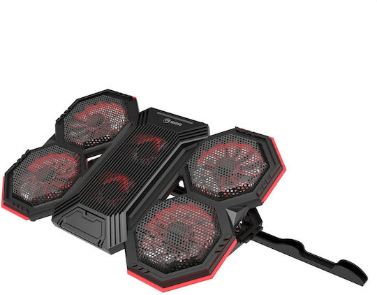 Marvo FN-41 Cooling Pad για Laptop έως 17.3" με 6 Ανεμιστήρες και Φωτισμό