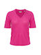 Scotch & Soda Damen T-shirt mit V-Ausschnitt Rosa