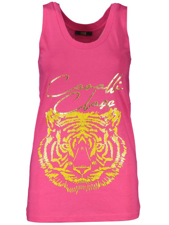 Roberto Cavalli Women's Athletic Blouse Sleeveless Pink