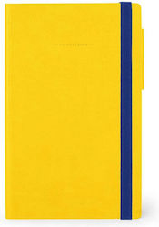 Legami Milano Notebook 98 Sheets Ruled with Elastic Yellow