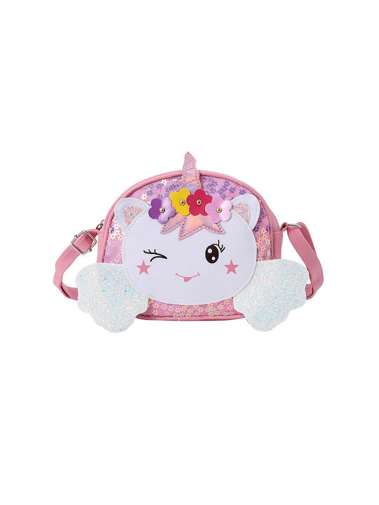 Shoulder bag for children PVC 15x17x6cm pink