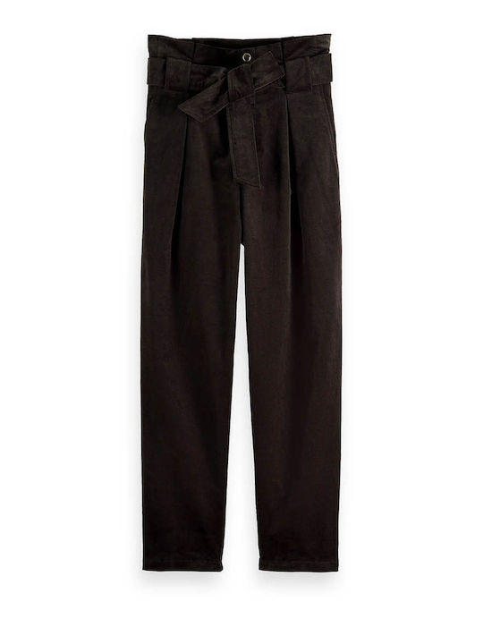 Scotch & Soda Daisy Γυναικείο Ψηλόμεσο Υφασμάτινο Παντελόνι Relaxed Fit Μαύρο Scotch & Soda Daisy Γυναικείο Ψηλόμεσο Υφασμάτινο Παντελόνι Relaxed Fit Μαύρο