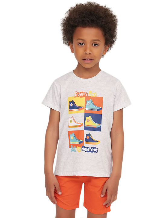 Muydemi Set Top & Bottom Kids Summer Cotton Pyjamas Orange