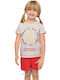 Muydemi Kinder Schlafanzug Sommerlich Gray