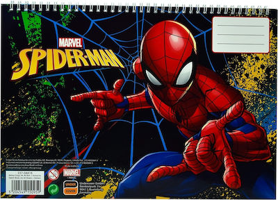 Gim Drawing Pad Spiderman C4 22.9x32.4cm 40 Sheets