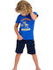 Roly Poly Kinder Schlafanzug Sommerlich Blau